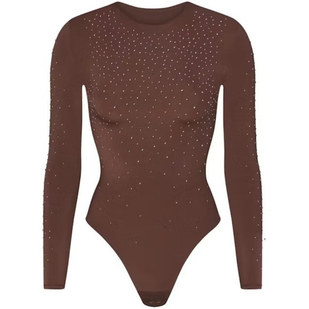 SKIMS Brown Long Sleeve Bodysuit